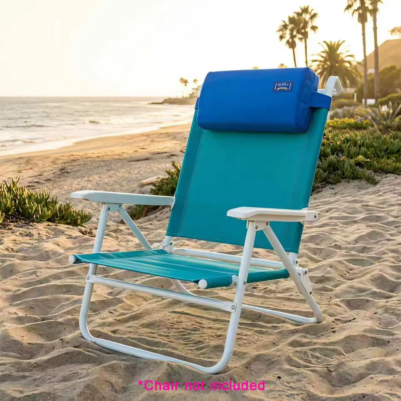surfgear 3-in-1 Beach Chair Pillow (Chair not included ) ,ersal Headrest & Lumbar Support Cushion, Quick-Dry Non-Inflatable Beach Chair Head Pillow, Adjustable Strap Beach Chair Accessory for Camping & Beach Lightweight Ergonomic Travel