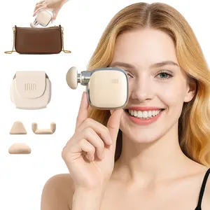INIA PocketForce Palm-Sized Massage Gun – Portable Deep Tissue Massager with 3000 Percussions/Min, 7mm Stroke Depth & 10 lbs Force, Ultra-Quiet <48dB, 3 Heads & 4 Speeds, USB Rechargeable Travel Companion Gift Set
