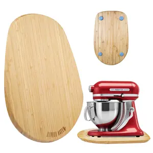 ANOTION  Gifts Bamboo Sliding Tray for 4.5 & 5.5 Qt Kitchenaid Stand Mixers -Bamboo Sliding Tray for Coffee Makers Gift for Mom Wife Aunt- Durable, Non-Slip Appliance Slider Mat - Sleek Natural Bamboo Design