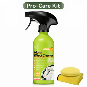 500ml Car Interior Foam Cleaner, Powerful Stain Remover for Headliner, Seats & Carpet, No Scrub Fast-Acting Spray, Multi-Surface Auto Detailing, Fresh Scent household