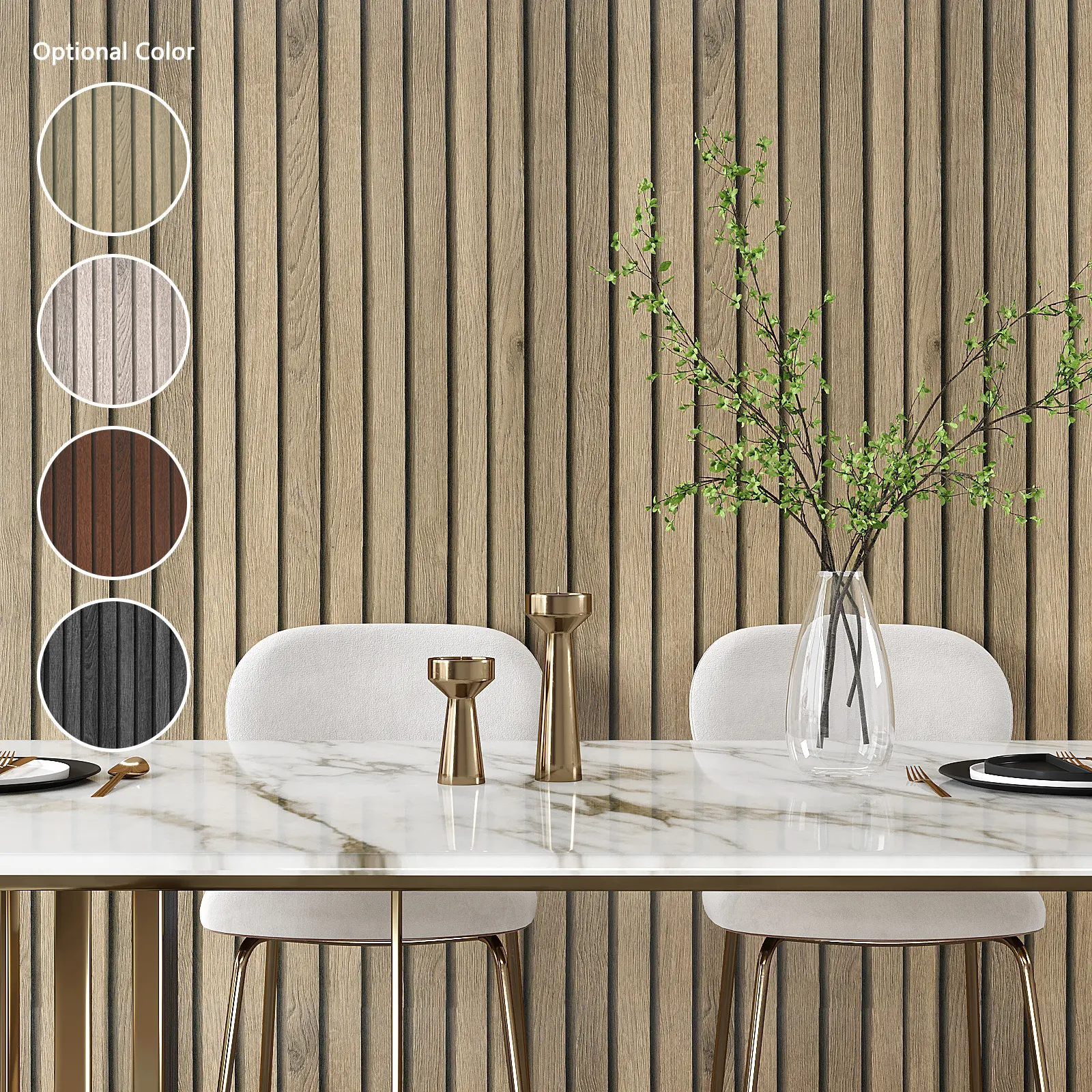 VEELIKE Slat Wood Contact Paper, Peel and Stick Wood Wallpaper for Walls Cabinets Countertops, Waterproof Self Adhesive Brown Shiplap Wood Wallpaper, 15.7''x118'' Removable Slat Wall Paper for Home Wall Décor