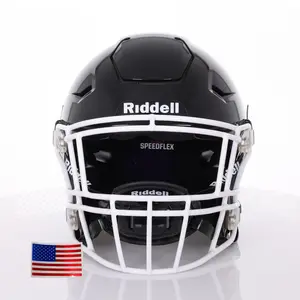 2025 Riddell SpeedFlex ADULT Helmet - White SF-2EG-II Facemask + US Helmet Flag Decal