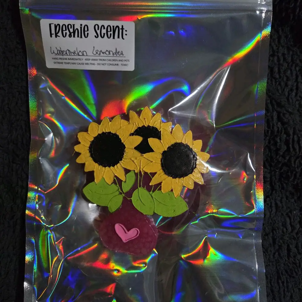 Sunflower bouquet car freshie