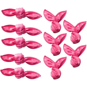 Soft Curlers for Overnight Heatless Curls, Heatless Curling Set, No Heat Foam Rollers for Long Hair, Satin Sponge Curlers Hair Rollers Wave (10 pcs, pink)