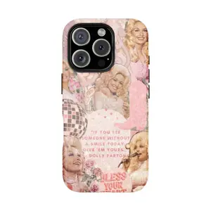 Dolly Parton  Fashion Style Phone Case for iPhone 17 16 15 14 13 12 11 Pro Max Pro Plus Series Shockproof TPU Black Design