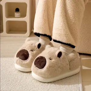 Cozy Capybara Slippers for Women and Men in Winter Coffee Colors - Perfect for a Cozy Winter Night - Footwear, Walking Shoes - Comfort