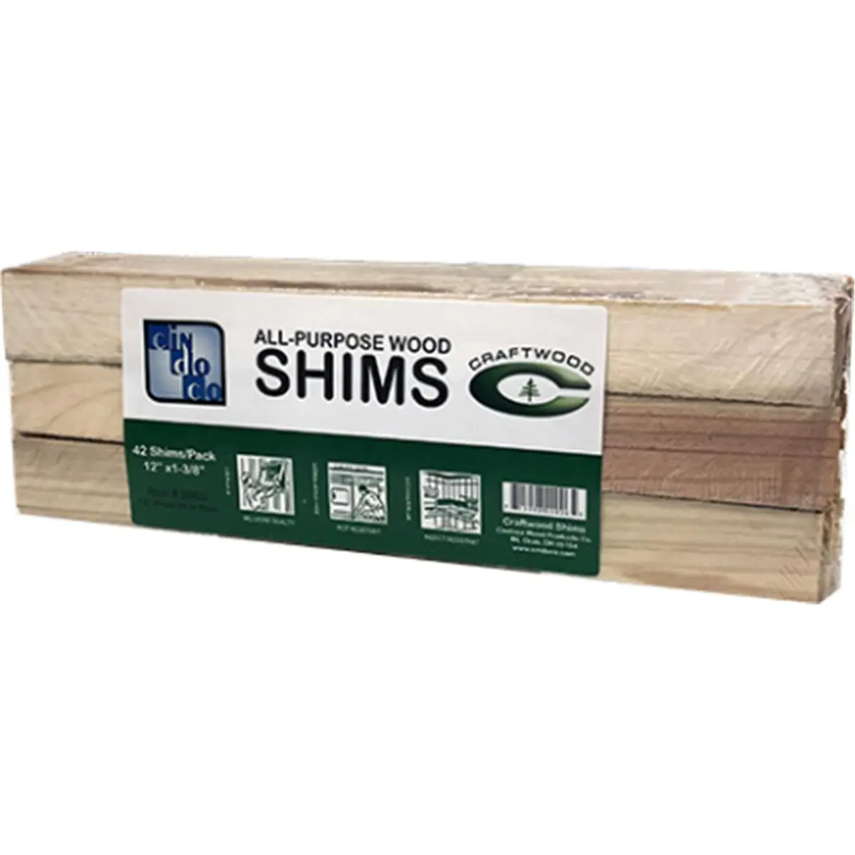 Cindoco Kiln-Dried Wood Shims, 42-Pack (200g Each) for Sailing & DIY Woodwork, Pre-Scored, Easy-to-Snap, Strong, Durable, Rot & Insect Resistant