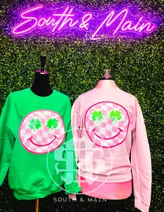 Preppy Lucky Face Sequin Sweatshirt