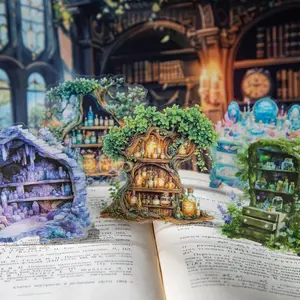 10 Sheets of Magical Scene Stickers Pack, Scrapbook Stickers, PET Material Magical Cabinet Decorative Stickers, Creative Wall Art for Kids' Rooms, Aesthetic Stickers, Scenes Stickers