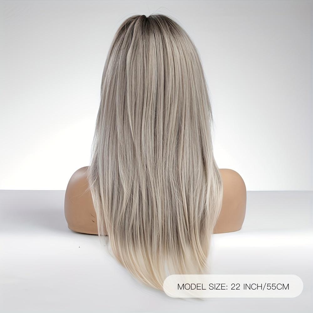 Gradient Gray Layered Women's Synthetic Wig