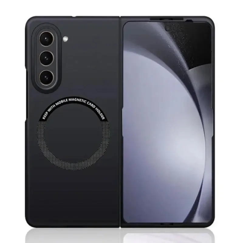Magnetic Wireless Charging Case for Samsung Galaxy Z Fold 7 - Ultra-Thin Skin-Feel Protective Fold-Screen Wrap Cover, Detachable Camera Guard, Anti-Fingerprint Mobile Phone Accessory for Camping