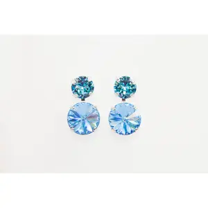 katora jewelry - Teal Tides Stacked Earrings | Katora