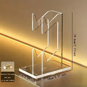 Acrylic Game Controller Stand, Desktop Display Rack, Display Storage Rack for Controllers and Accessories, Portable Clip Design Office Desk Organizer and Display Riser Stand