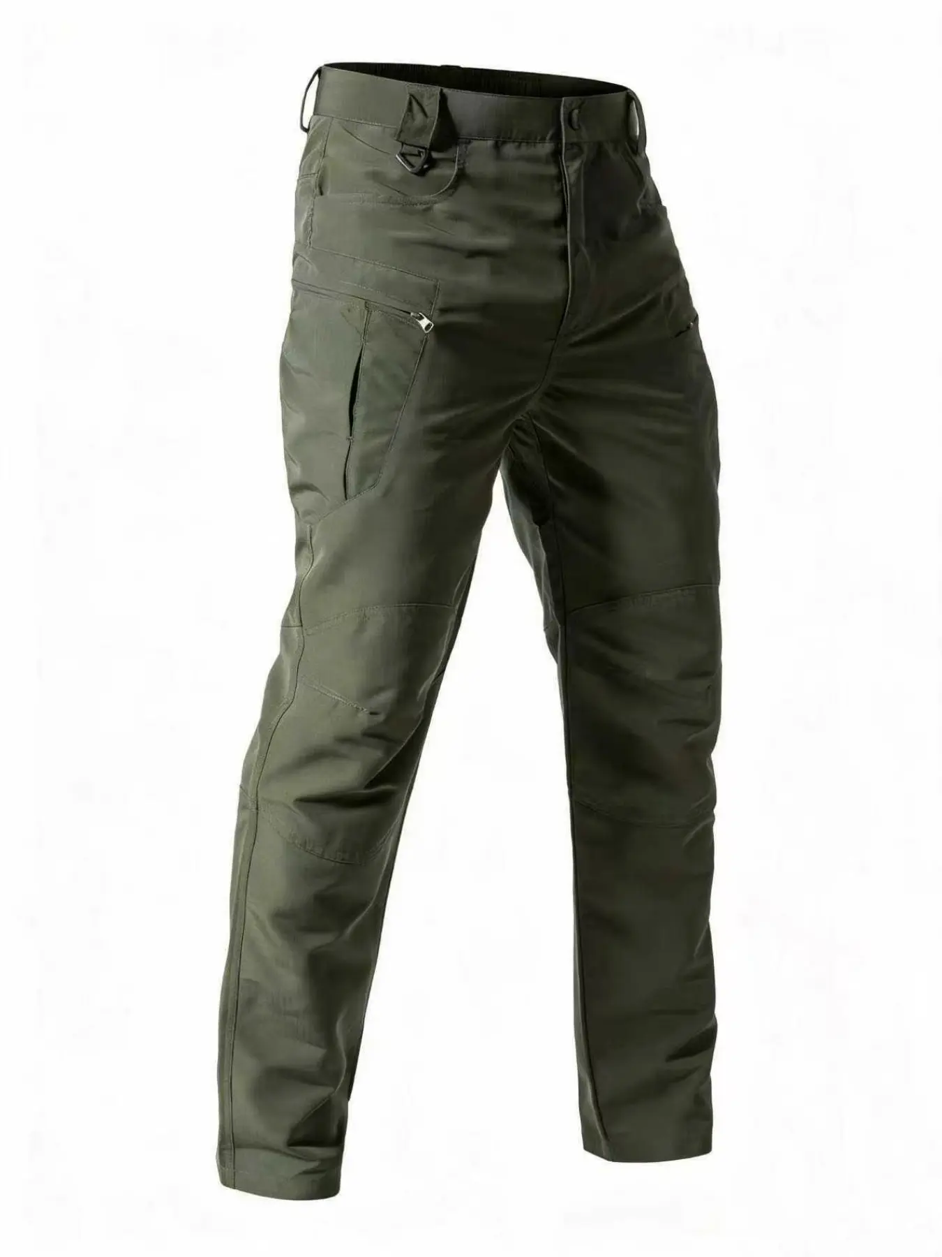 Men's Multifunctional Tactical Work Pants, Outdoor Activities Trousers, Casual Outdoor, Casual Non Stretch, Durable Non-Elastic Fabric, Zip Pockets, Casual Zipper Pocket, Casual Fitted Pockets, Ideal for Hiking and Casual Wear, No Belt Included
