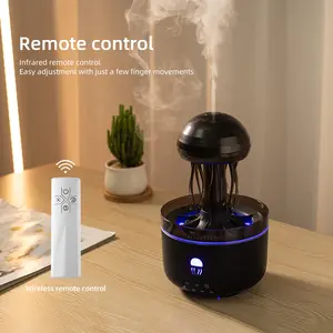 Remote control mechanical jellyfish aromatherapy machine household rotating raindrop humidifier desktop colorful atmosphere light diffuser Wireless