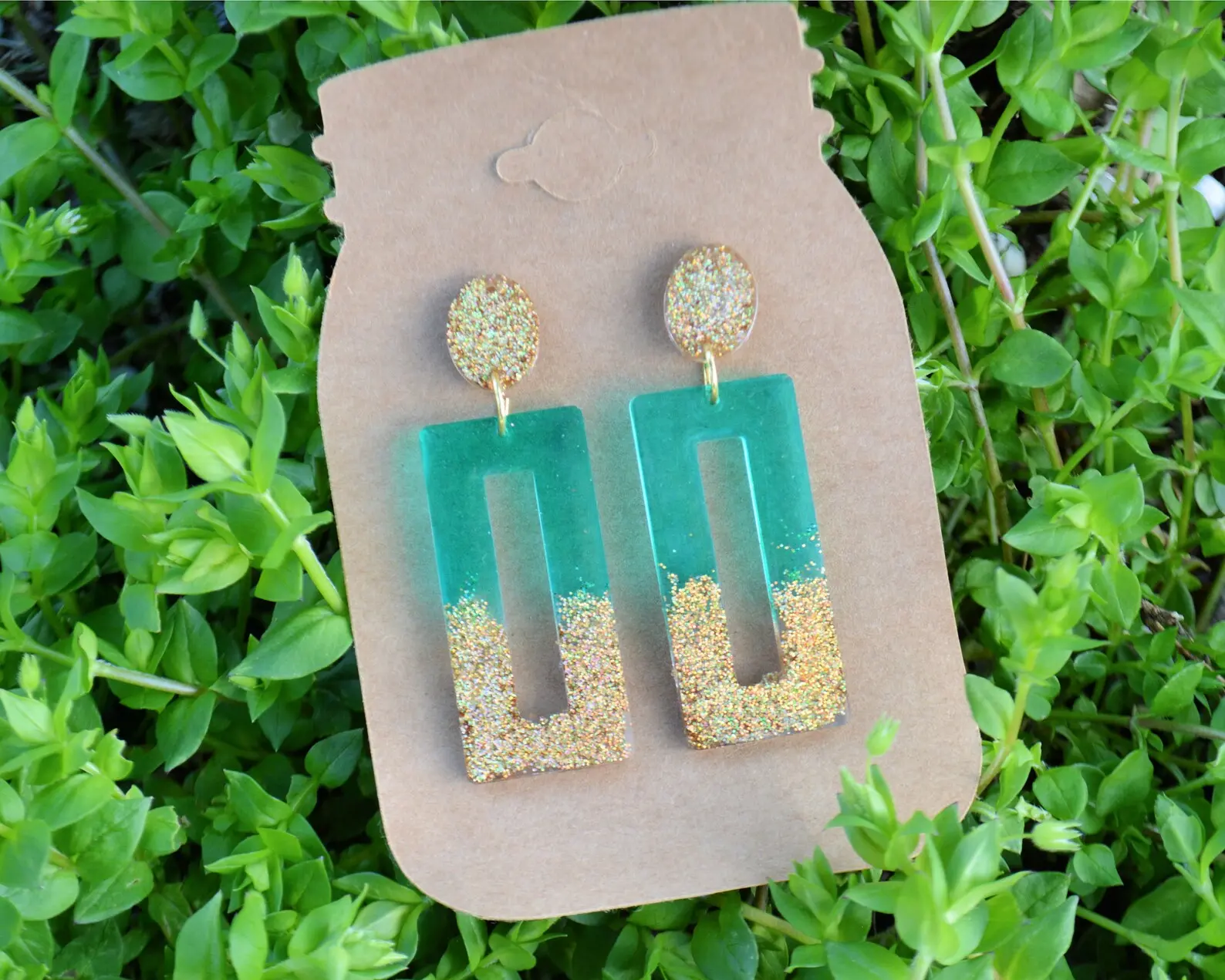 RESIN EARRINGS | Glitter Dangles | hypoallergenic | lightweight | Gifts for Her | Summer Earrings | Marshall Earrings | Statement Earrings