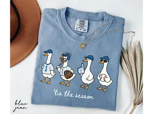 [Sale Up To 40%] Comfort Colors® Baseball Shirt, Funny Goose Game Day Tee,Retro Sports Fan Shirt,Baseball Mom Gift, Tis The Season sweatshirt,Vintage Graphic