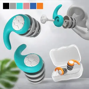 3 Layer Silicone Earplugs, 1/2 Pairs Noise Reduction Earplugs, Waterproof Earplugs for Swimming, Sleeping, Sports, Outdoor Activities