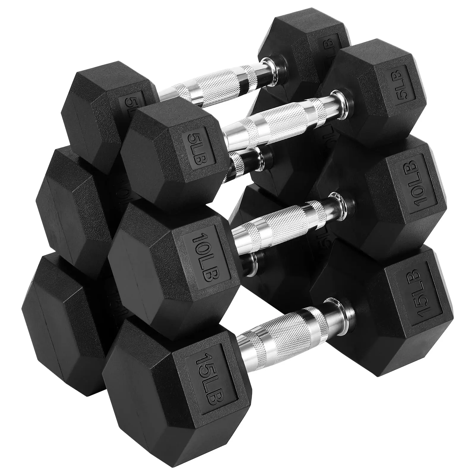 60 LB-110 LB Hex Dumbbells Set, PVC Coated Exercises & Fitness Dumbbell Weights Set for Strength Training Home Gym, 60 LBS /90 LBS 100 LBS  /110 LBS