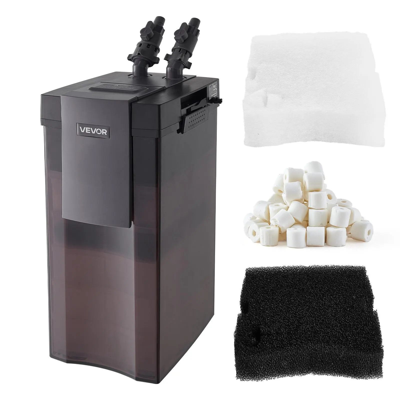 VEVOR 528GPH Canister Filter, 5-Stage External Aquarium Filter with Powerful Pump, Water Circulation Cleaning Machine with Media for Large Fish Tanks and Aquariums Up to 150 Gallons, for Freshwater#BackToSchool