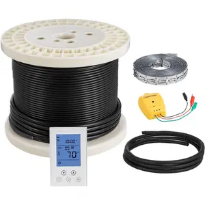 VEVOR 50 sqft Underfloor Heating Cable Kit, 120V Electric Radiant Heated Floor System, with Smart Control Thermostat Alarm, Easy Installation for Tile, Stone, Vinyl, Home ImprovementVEVOR Super Brand Day