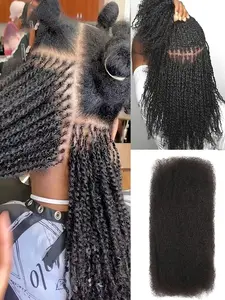Kinky Curly Human Hair 30g/pcs, Unprocessed Brazilian Afro Kinky Bulk, Remy Hair Bundles for Braiding, Braiding Friendly, Natural Look, Raw Hair Bundles