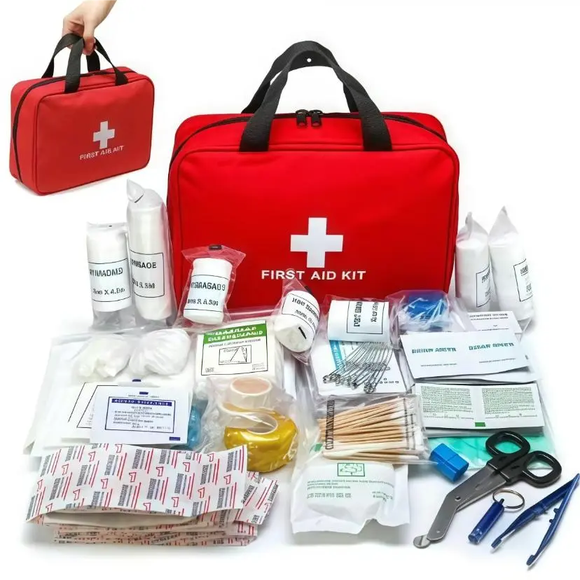 【Home&Outdoor】160 Piece First Aid Kit, Premium Waterproof Compact Trauma Medical Kits for Any Emergencies, Ideal for Home, Office, Car, Travel, Outdoor, Camping, Hiking, Boating(Red)Mother's Day, Valentine's Day Gift#SummerVibes
