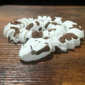 Articulated Horned Viper Snake with Articulated Segments and Horned Design Ideal for Educational Settings and Display Pieces