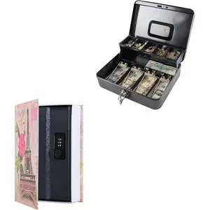 Diversion Book Safe with Combination Lock,Money Hiding Box,Safe Secret Hidden Lock Box,Box,9.5" x 6.2" x 2 .2",France