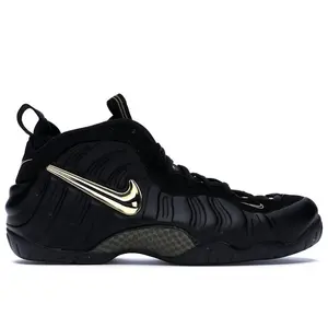 Nike Men's Air Foamposite Pro Black Metallic Gold Basketball Shoes, from StockX