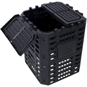 Recycled Plastic Garden Composter Bin - Large Capacity, 90 Gal (340L), 132 Gal (500L), Durable Gardening Tool for Easy Assembly and Fertile Soil Production, 132 Gallons (500Liter)