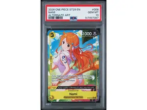 2026 One Piece Starter Deck St29-Egghead Alternate Art Nami #008 PSA 10