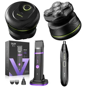 OLOV Men's Ultimate Grooming Trio | Shave, Shape, and Shave Your Head Smooth — One Kit Does It All. The Definitive Tool for a Fresh Men's Look. Rechargeable Head Shaver & Trimmer Set