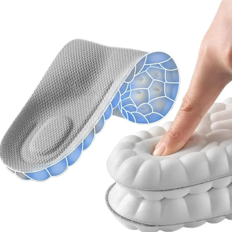 Memory Foam Orthotic Insoles for Men and Women with Cushioned Arch Support, Breathable U-Heel Design for All-Day Pain Relief & Dry Comfort, Cushioned Insoles, Shock Absorbing Insoles