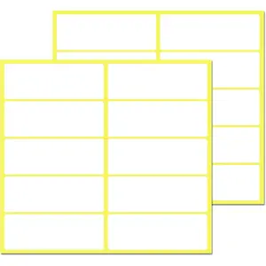 300 count - White Sticky Labels to Write , Blank Stick  Adhesive Stickers for Labeling - 2.75" x 1"