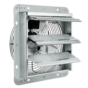 VEVOR 10-in Shutter Exhaust Fan - High-Speed 820 CFM Steel Ventilator, AC-Motor Aluminum Wall Mounted Fan for Greenhouses, Garages, FCC Certified