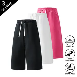 3-Pack Summer Vibes Men's Trendy Casual 7/8 Pants Relaxed Fit Outdoor Daily Cropped Trousers