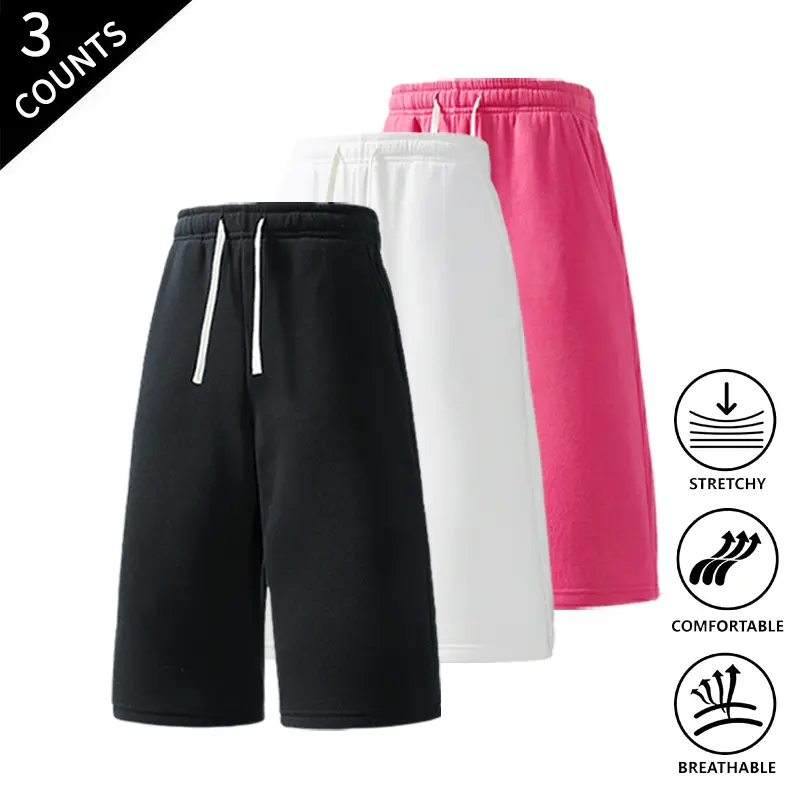 3-Pack Summer Vibes Men's Trendy Casual 7/8 Pants Relaxed Fit Outdoor Daily Cropped Trousers