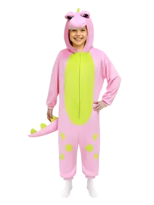 Dino Sleepwear For Unisex Kids - Halloween Animal Cosplay Party - Pajama Onesies