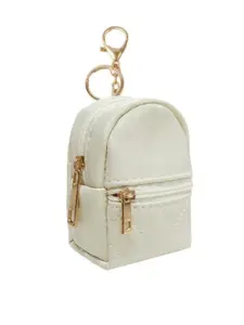Mini Backpack Keychain Bag for Women, Dual Zipper Compartment Cute Makeup Bag Cosmetic Pouch, Multi-Color Options, Lipstick Storage, Card Holder, Travel Organizer