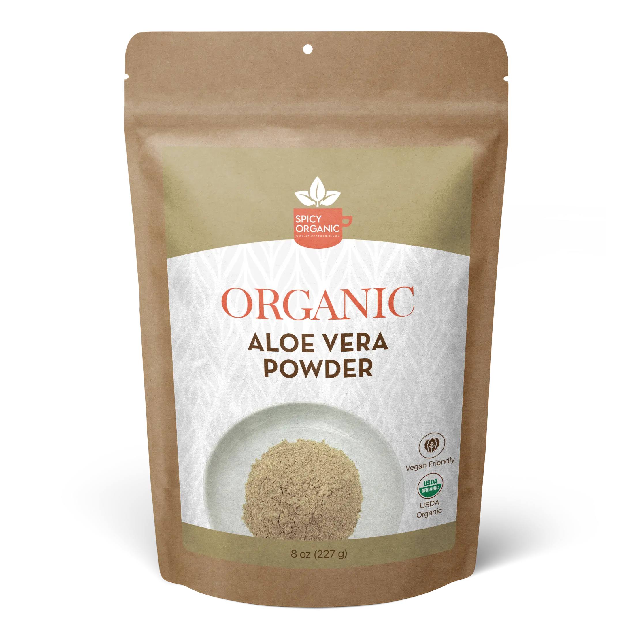 Organic Aloe Vera Powder for Skin & Hair – 8 oz. - Aloe Barbadensis - Nourishing Face Mask for Natural Beauty, USDA Certified Organic & Non-GMO Skincare Moisturizing Hydrating Rejuvenating Skin Repair Moisturizer Comfort Soothing