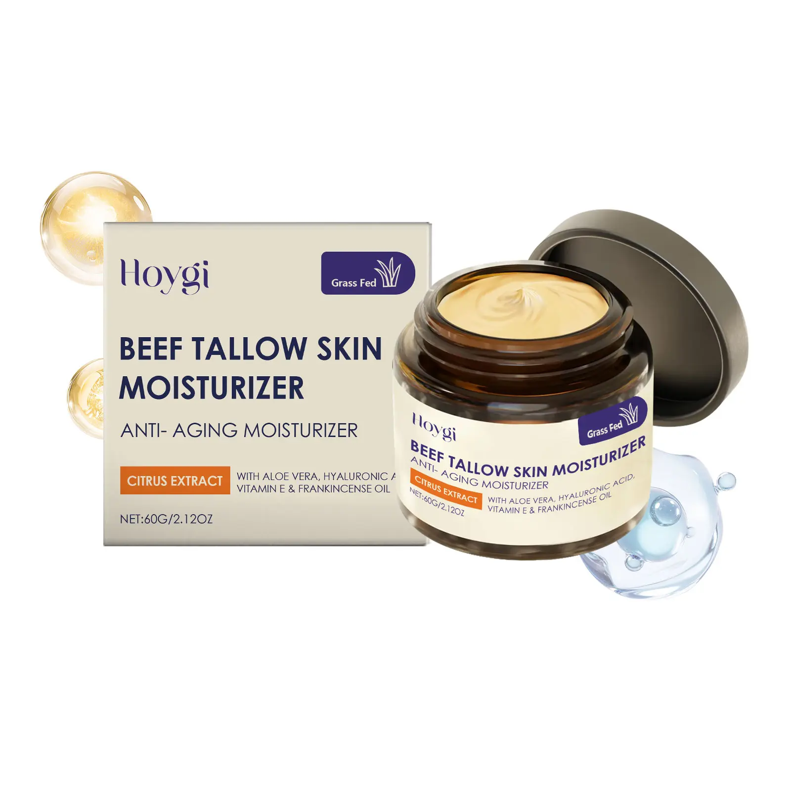 Retinol Anti-Aging Face Moisturizer with Shea Butter, Frankincense Oil & Tocopherol - Hydrate Dry Skin, Lock in Moisture, Support Skin Repair, Restoration & Firming, Cream