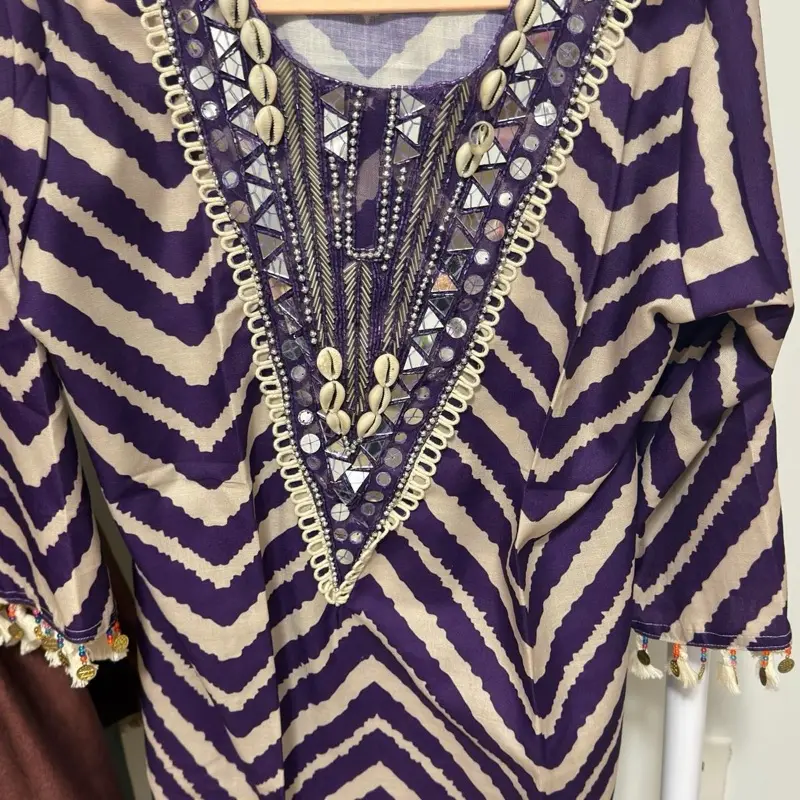 Women's Purple Cotton Farshi Salwar Suit - Traditional Ethnic Wear for Festivals, Weddings