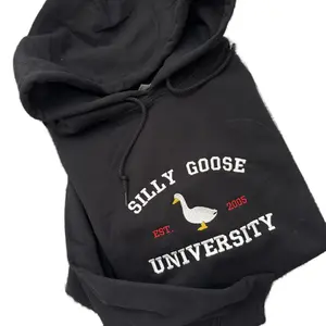 Silly Goose University Customizable Year Embroidered Hoodie Top