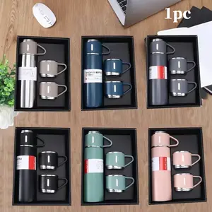 500ml Double Wall Vacuum Flask Set, Traveler Tumbler, Stainless Steel Thermos, Insulated Water Bottles, Leak Proof BPA Free Insulated Bottle for Hot & Cold Drinks, Portable Travel Drinkware for Camping Picnic