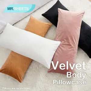NTBAY Velvet Body Pillowcase with Zipper – Super Soft Fuzzy Flannel Long Pillow Cover Warm Cozy 20x54 Inches