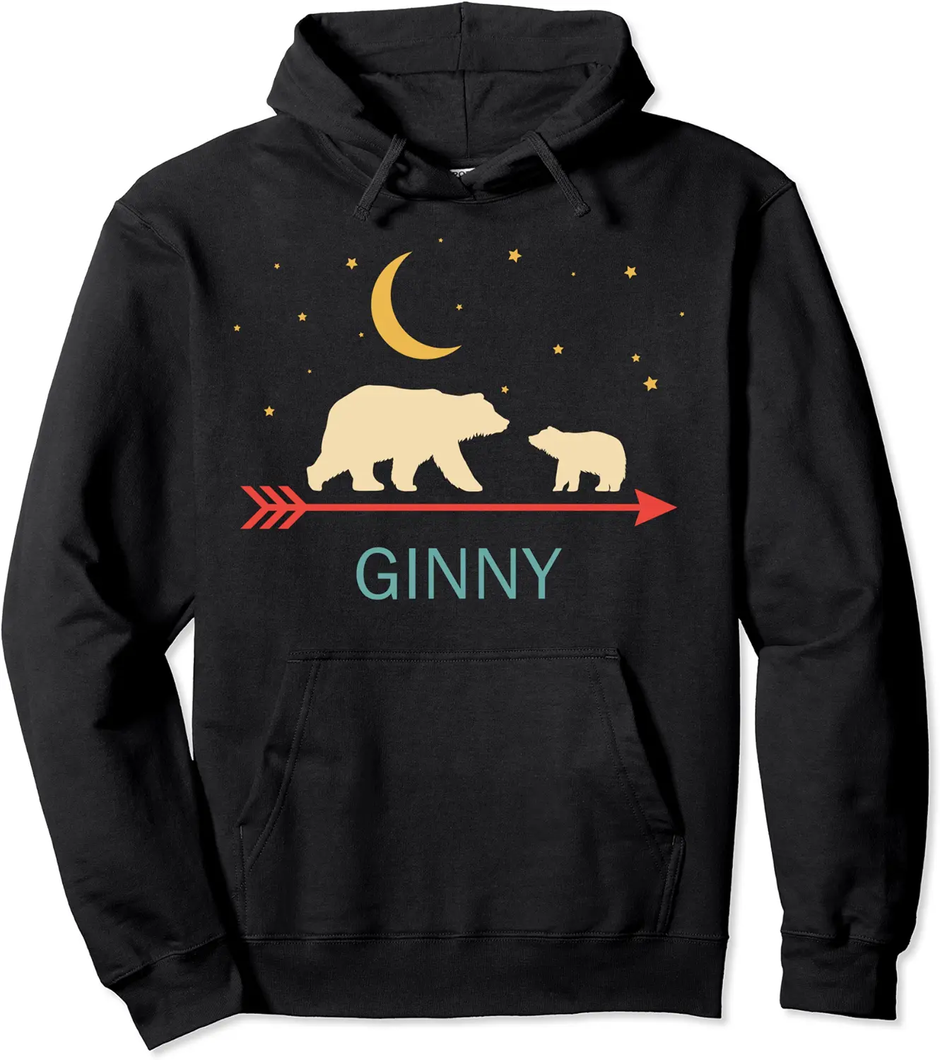 Ginny Name Gift Personalized Mama Bear With 1 Cub Pullover Hoodie - 89B07Z8KQLQJ