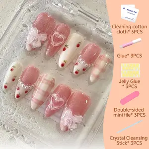 Best-Sellers Press On Nails Kit – Reusable Fake Nails with Long-Lasting Glue & Easy Peel-Off Remover for Daily & Party Use