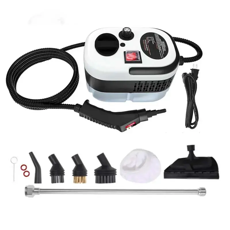 Portable Compact Handheld Steam Cleaner with 10 Accessories, Cleaning Brush, Adjustable Levels, Fast Heat-Up, Multi Surface Steam, Tile Grime Lift for Kitchen, Bathroom, Kitchen to Car Cleaning