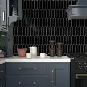 DEWOO 10 Sheets Smooth Thicker Design Vinyl Peel and Stick Tile Backsplash 12" x 12" Self-Adhesive for Kitchen & Bathroom Waterproof Durable 3D Wall Stickers Decor Decorative Light Ornaments Decoration Items White